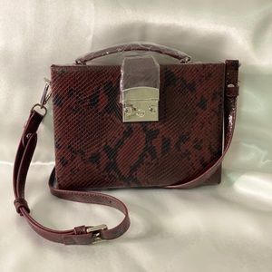 ZARA Snake Print Box Bag